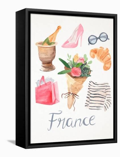 Paris Essentials II-Annie Warren-Framed Stretched Canvas