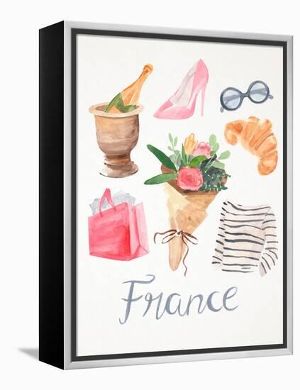 Paris Essentials II-Annie Warren-Framed Stretched Canvas