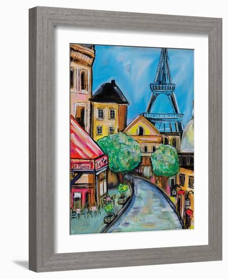 Paris Evening II-Jeanette Vertentes-Framed Art Print