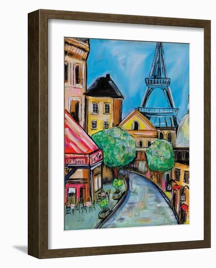 Paris Evening II-Jeanette Vertentes-Framed Art Print