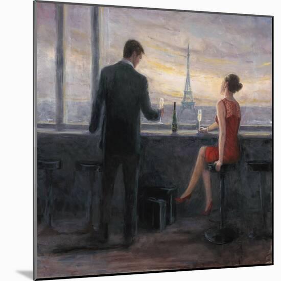 Paris Evening Romance-Karen Wallis-Mounted Art Print