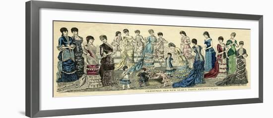 Paris Fashion Plate 1878-null-Framed Art Print
