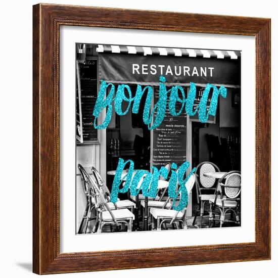 Paris Fashion Series - Bonjour Paris - French Restaurant III-Philippe Hugonnard-Framed Photographic Print