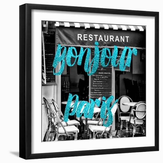 Paris Fashion Series - Bonjour Paris - French Restaurant III-Philippe Hugonnard-Framed Photographic Print