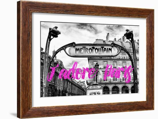 Paris Fashion Series - J'adore Paris - Metropolitain II-Philippe Hugonnard-Framed Photographic Print