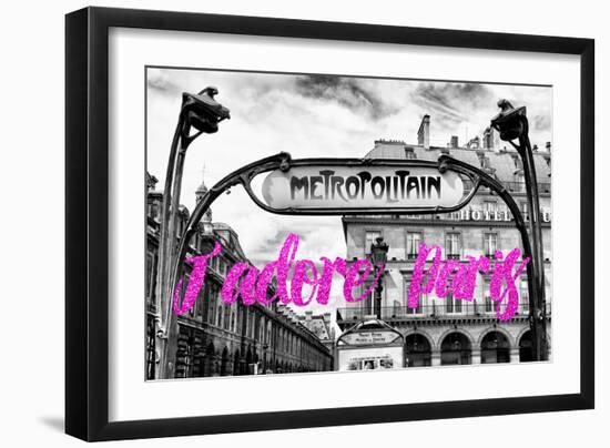 Paris Fashion Series - J'adore Paris - Metropolitain II-Philippe Hugonnard-Framed Photographic Print