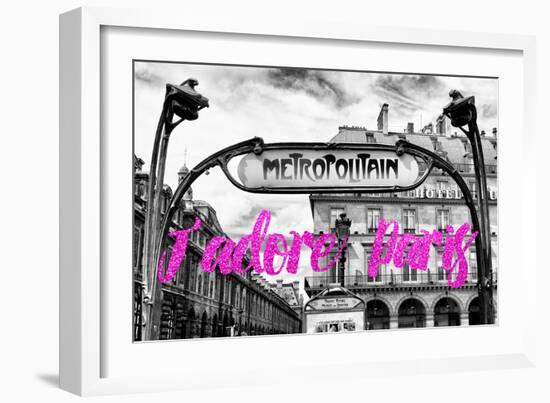 Paris Fashion Series - J'adore Paris - Metropolitain II-Philippe Hugonnard-Framed Photographic Print