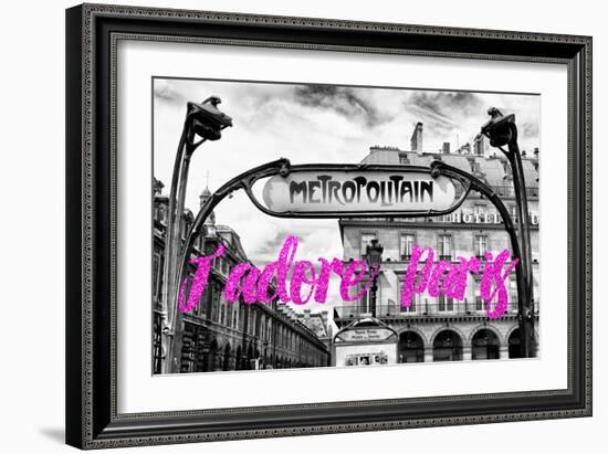 Paris Fashion Series - J'adore Paris - Metropolitain II-Philippe Hugonnard-Framed Photographic Print