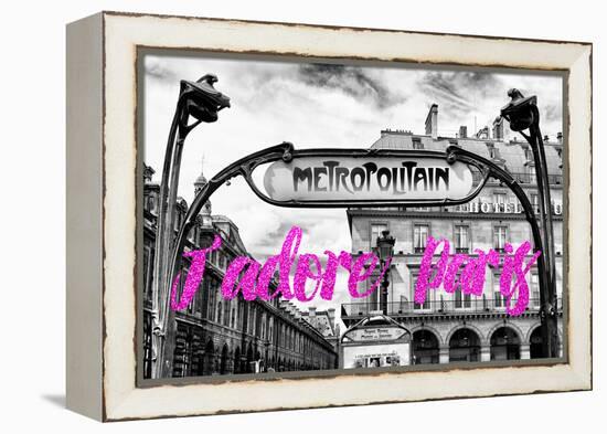 Paris Fashion Series - J'adore Paris - Metropolitain II-Philippe Hugonnard-Framed Premier Image Canvas