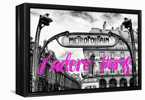 Paris Fashion Series - J'adore Paris - Metropolitain II-Philippe Hugonnard-Framed Premier Image Canvas