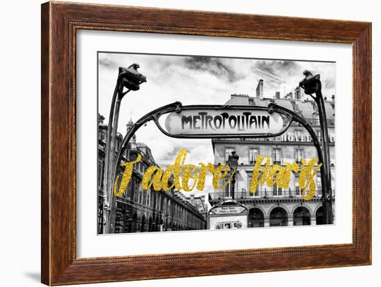 Paris Fashion Series - J'adore Paris - Metropolitain-Philippe Hugonnard-Framed Photographic Print