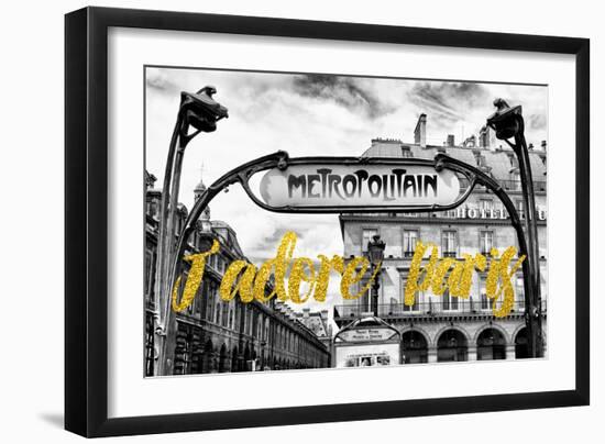 Paris Fashion Series - J'adore Paris - Metropolitain-Philippe Hugonnard-Framed Photographic Print