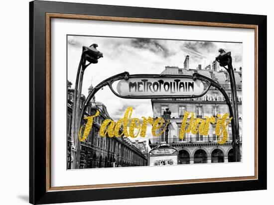 Paris Fashion Series - J'adore Paris - Metropolitain-Philippe Hugonnard-Framed Photographic Print