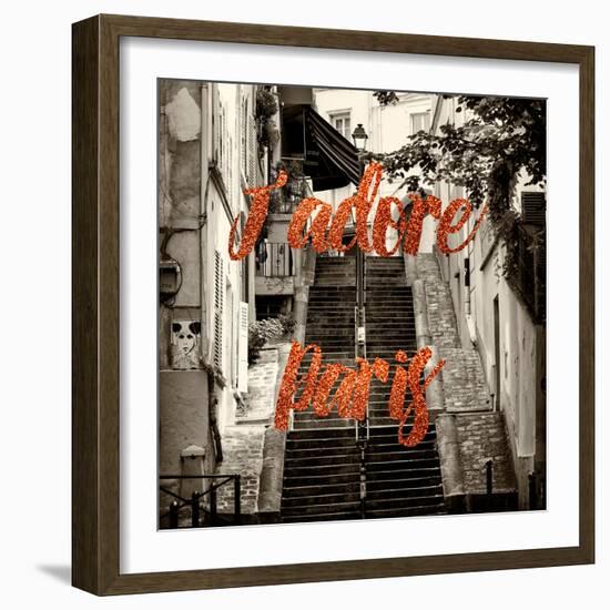 Paris Fashion Series - J'adore Paris - Montmartre II-Philippe Hugonnard-Framed Photographic Print