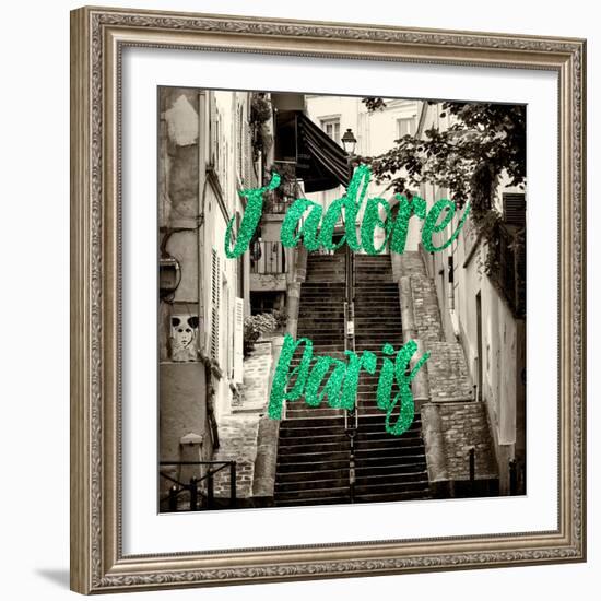 Paris Fashion Series - J'adore Paris - Montmartre III-Philippe Hugonnard-Framed Photographic Print