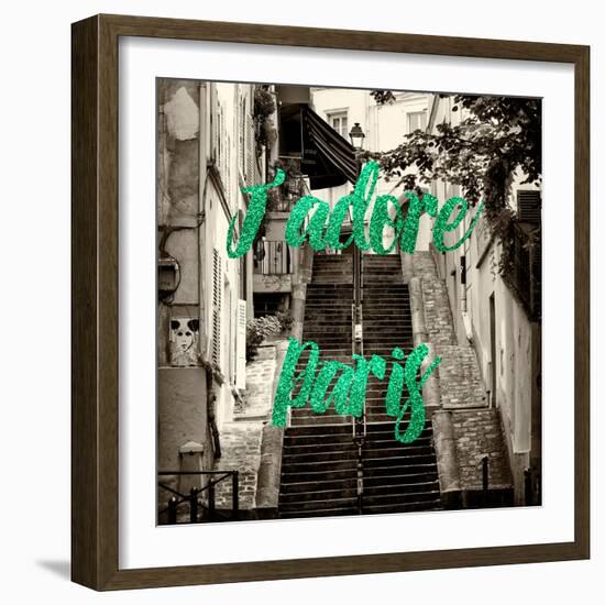 Paris Fashion Series - J'adore Paris - Montmartre III-Philippe Hugonnard-Framed Photographic Print