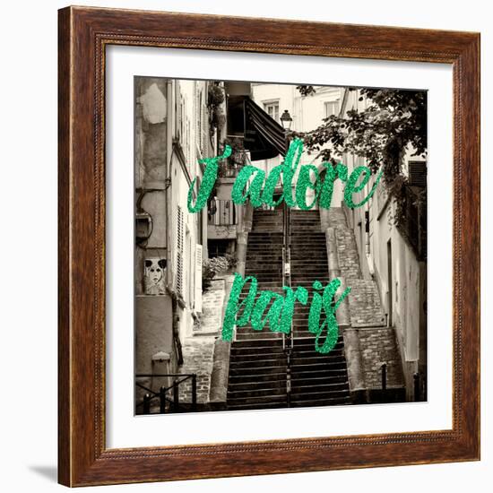 Paris Fashion Series - J'adore Paris - Montmartre III-Philippe Hugonnard-Framed Photographic Print