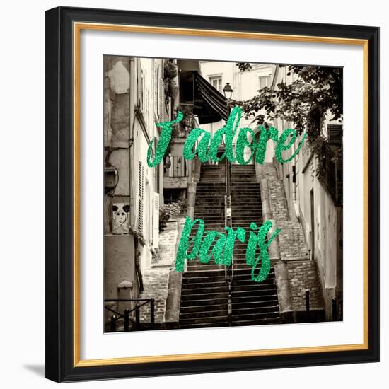 Paris Fashion Series - J'adore Paris - Montmartre III-Philippe Hugonnard-Framed Photographic Print