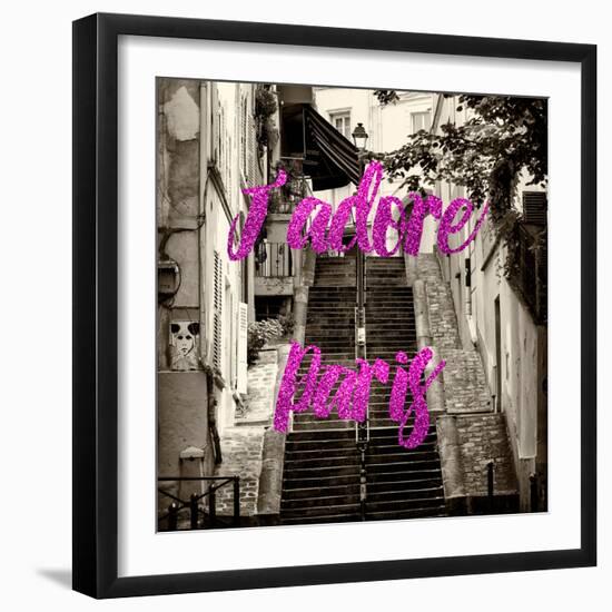 Paris Fashion Series - J'adore Paris - Montmartre IV-Philippe Hugonnard-Framed Photographic Print