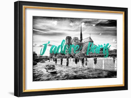 Paris Fashion Series - J'adore Paris - Notre Dame Cathedral III-Philippe Hugonnard-Framed Photographic Print