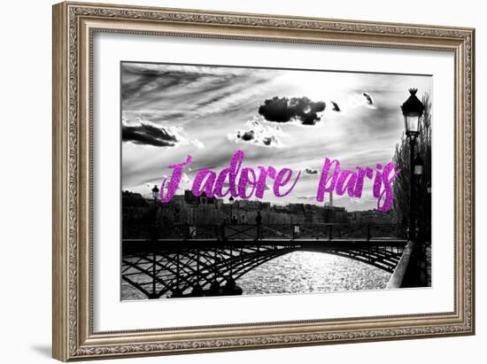 Paris Fashion Series - J'adore Paris - Paris Bridge II-Philippe Hugonnard-Framed Photographic Print