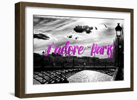 Paris Fashion Series - J'adore Paris - Paris Bridge II-Philippe Hugonnard-Framed Photographic Print