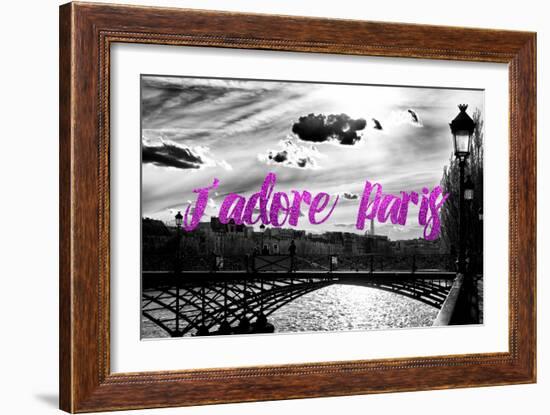 Paris Fashion Series - J'adore Paris - Paris Bridge II-Philippe Hugonnard-Framed Photographic Print