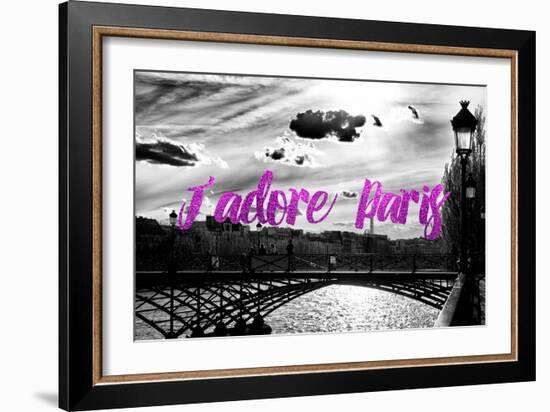 Paris Fashion Series - J'adore Paris - Paris Bridge II-Philippe Hugonnard-Framed Photographic Print