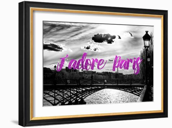 Paris Fashion Series - J'adore Paris - Paris Bridge II-Philippe Hugonnard-Framed Photographic Print