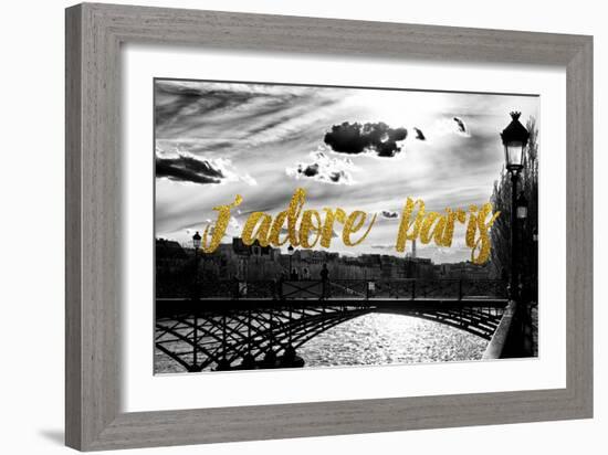 Paris Fashion Series - J'adore Paris - Paris Bridge-Philippe Hugonnard-Framed Photographic Print