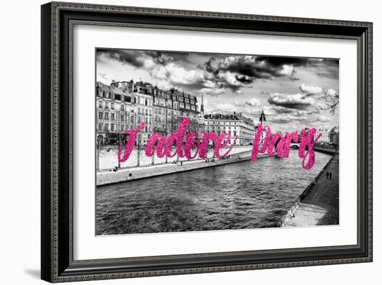Paris Fashion Series - J'adore Paris - Seine River II-Philippe Hugonnard-Framed Photographic Print