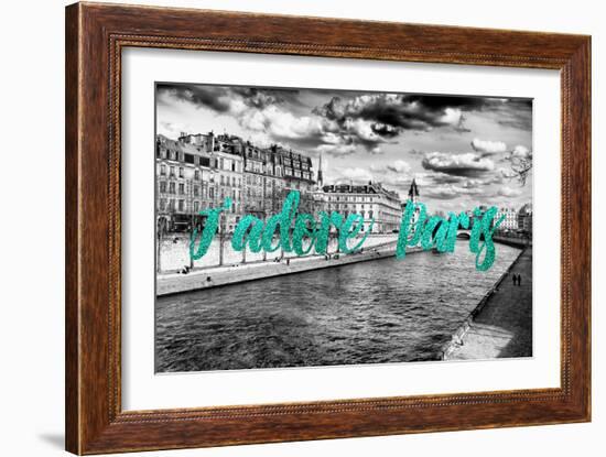 Paris Fashion Series - J'adore Paris - Seine River III-Philippe Hugonnard-Framed Photographic Print