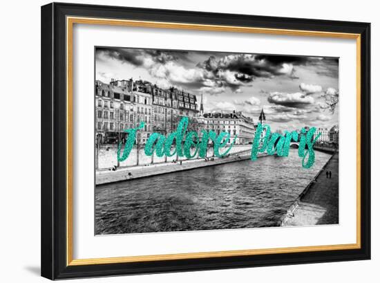 Paris Fashion Series - J'adore Paris - Seine River III-Philippe Hugonnard-Framed Photographic Print