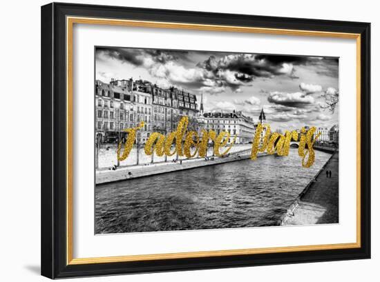 Paris Fashion Series - J'adore Paris - Seine River-Philippe Hugonnard-Framed Photographic Print