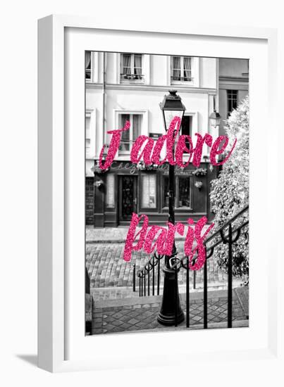 Paris Fashion Series - J'adore Paris - Stairs of Montmartre II-Philippe Hugonnard-Framed Photographic Print