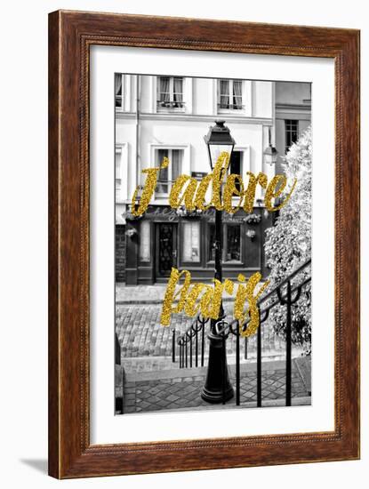 Paris Fashion Series - J'adore Paris - Stairs of Montmartre-Philippe Hugonnard-Framed Photographic Print