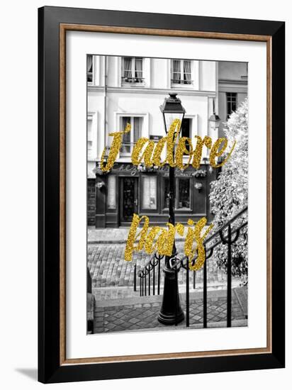 Paris Fashion Series - J'adore Paris - Stairs of Montmartre-Philippe Hugonnard-Framed Photographic Print