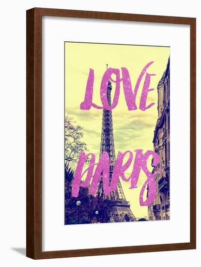 Paris Fashion Series - Love Paris - Eiffel Tower II-Philippe Hugonnard-Framed Photographic Print