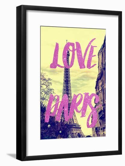 Paris Fashion Series - Love Paris - Eiffel Tower II-Philippe Hugonnard-Framed Photographic Print