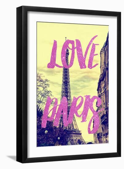 Paris Fashion Series - Love Paris - Eiffel Tower II-Philippe Hugonnard-Framed Photographic Print