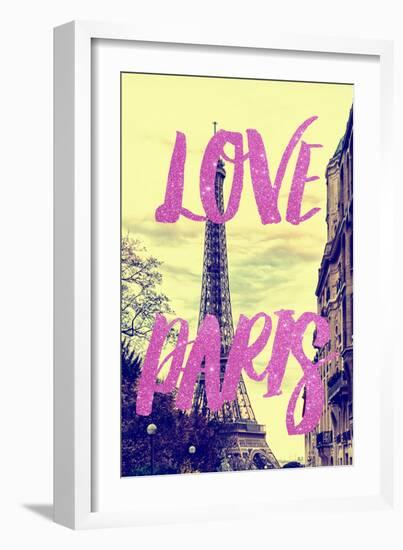 Paris Fashion Series - Love Paris - Eiffel Tower II-Philippe Hugonnard-Framed Photographic Print