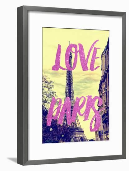 Paris Fashion Series - Love Paris - Eiffel Tower II-Philippe Hugonnard-Framed Photographic Print