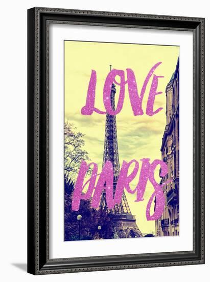 Paris Fashion Series - Love Paris - Eiffel Tower II-Philippe Hugonnard-Framed Photographic Print