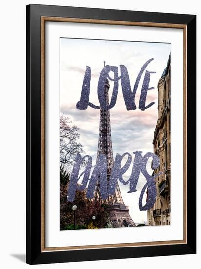 Paris Fashion Series - Love Paris - Eiffel Tower III-Philippe Hugonnard-Framed Photographic Print