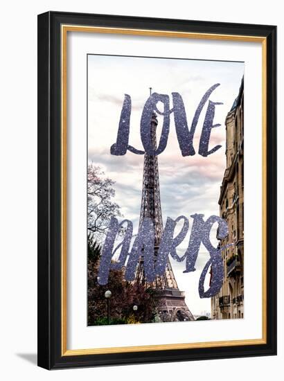 Paris Fashion Series - Love Paris - Eiffel Tower III-Philippe Hugonnard-Framed Photographic Print