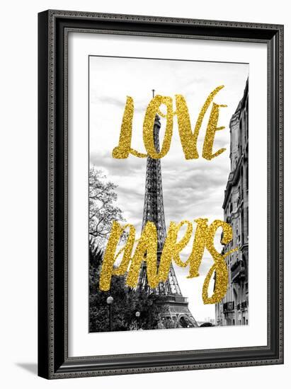 Paris Fashion Series - Love Paris - Eiffel Tower IV-Philippe Hugonnard-Framed Photographic Print