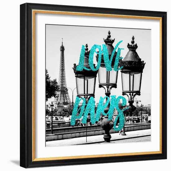 Paris Fashion Series - Love Paris - Parisian Lamppost II-Philippe Hugonnard-Framed Photographic Print