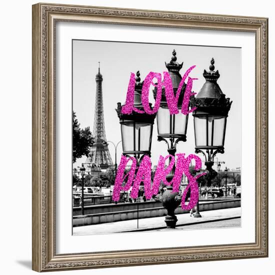 Paris Fashion Series - Love Paris - Parisian Lamppost III-Philippe Hugonnard-Framed Photographic Print