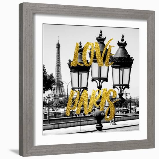 Paris Fashion Series - Love Paris - Parisian Lamppost-Philippe Hugonnard-Framed Photographic Print