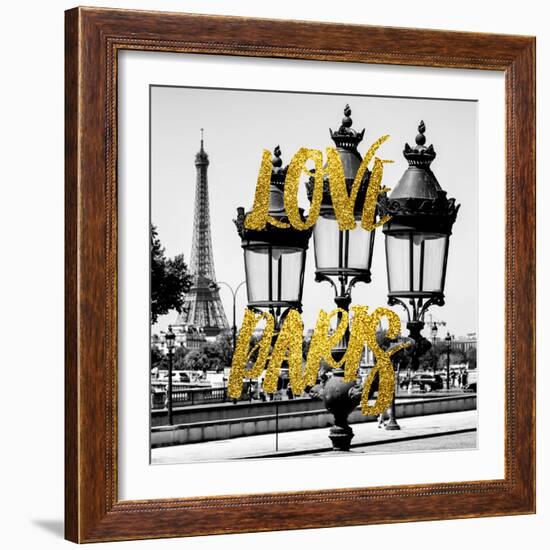 Paris Fashion Series - Love Paris - Parisian Lamppost-Philippe Hugonnard-Framed Photographic Print